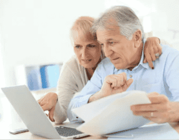 couple reviewing their life insurance policy
