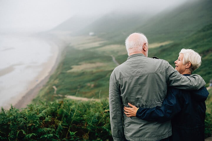 A retired couple enjoying life