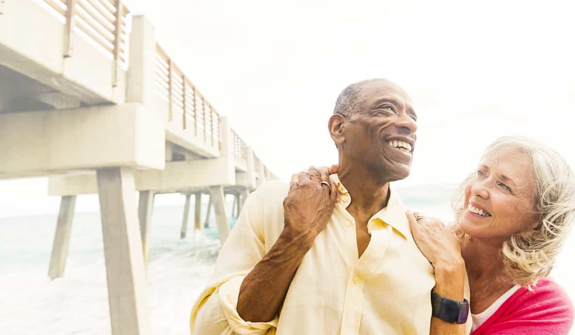 Elderly Couple Smiling enjoying life