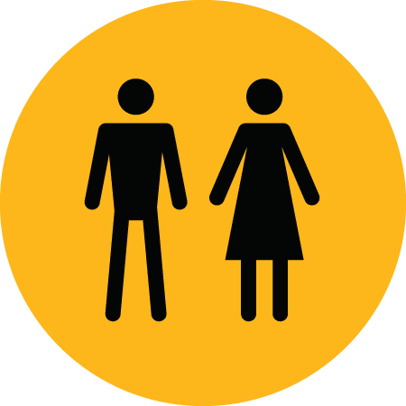 Icon of a man and a woman